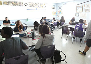Students sitting in the classroom
